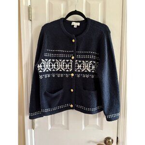 Free Assembly Navy Blue Cardigan Large